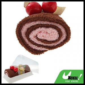 Brown Soft Cotton Swiss Roll Gift Towel Facecloth