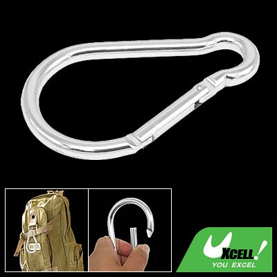 Silvery Universl Snap Hook Carabiner Hiking Camping