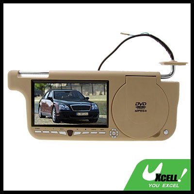 Super 7 inch Widescreen Auto Car Sun Visor DVD Player AV Input / Output - right side @