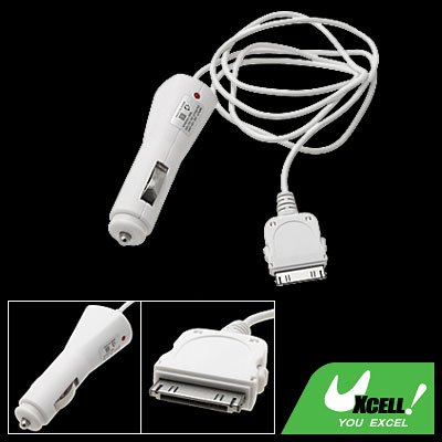Car Charger Adapter White for Apple iPod 3G iPhone 1st Generation