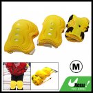 Sports Skating Yellow Elbow Knee Wrist Support Protector