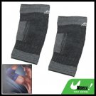 2PCS Gray Sports Elastic Elbow Joint Support Protector Size L
