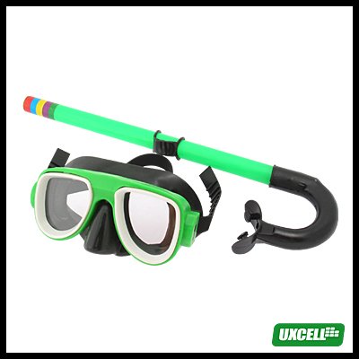 Surf Surfing Scuba Diving Swimming Mask & Snorkel - Black & Green