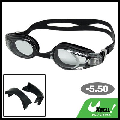 -5.5 Diopters Adult Corrective Silicone Swimming Goggles