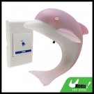 Wireless Pink Dolphin Remote Control Chime Doorbell + Delicate Night Light (German Plug)