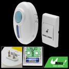 Remote Control Flash Door Bell Wireless Chime Doorbell White