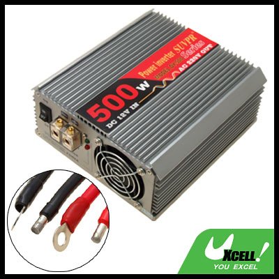 Car 500W DC 12V to 2 Output AC 220V Power Inverter
