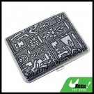 Classical Slim Leather 16 Cigarette Box Case Holder - Egyptian hierograph