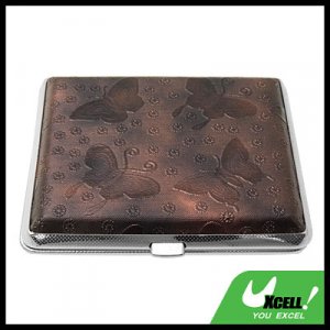 Cigarette Holder Case Leather Covered for 18 Cigarettes