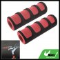 Pair Road Bike Bicycle Foam Handle Bar Grips Black and Red