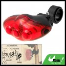 Uneven Bike Bicycle 5 LED 7 Mode Rear Tail Flash Light Lamp
