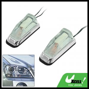 Super Mini Two Crystal Car Auto Mount Decorative Light Lamp 12V