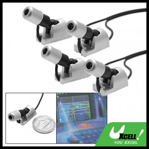 Silvery Adjustable Angle 4 Blue LED Car Auto Light Lamp DX - 004