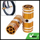 Bicycle Bike Stunt 3/8" Axle Aluminum Foot Pegs Golden for BMX