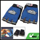 Men's Mountain Bike Driving Sports Fingerless Gloves Blue