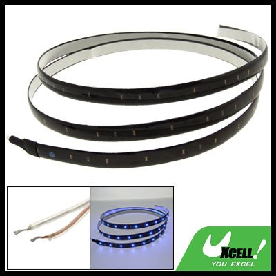 120CM Flexible Strip Car Light Auto Lamp w/ 60 Blue LED