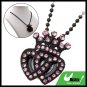 Fashion Jewelry Purple Rhinestone Crown Pendant Necklace Women's Watch