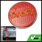 Round Red Stop Sign Bee Footprints Automobile Car Reflector