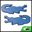 Blue Crocodile Shape Stick-on Car Reflectors Safety Pair