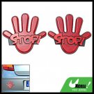 Palm Pattern Stick-on Car Reflectors Driving Safety Red