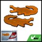 Crocodile Shape Stick-on Car Reflectors Safety Yellow