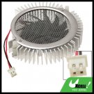 2.5mm 2pin Connector VGA Video Card Heatsinks Cooler Cooling Fan
