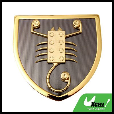 Car Accessories Golden Abstract Scorpion Car Badge
