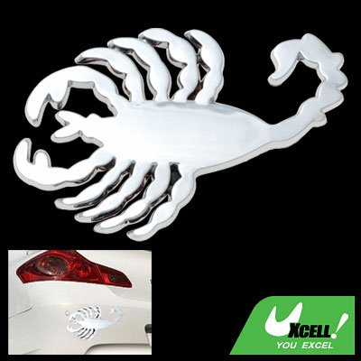 Silvery Scorpion Car Decoration Logo Badge Sticker Truck
