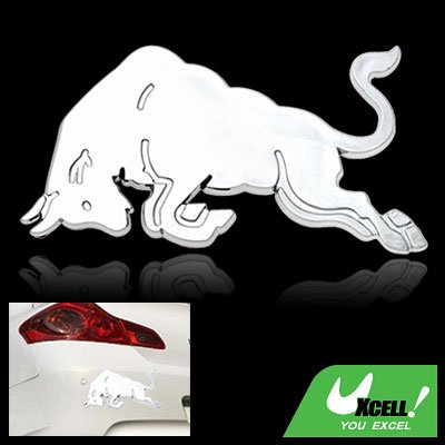Silvery OX Car Decoration Logo Badge Sticker Truck