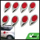 8 Pieces Red Dewdrop Shaped Car Door Bumper Mirror Guard (GZ-086)