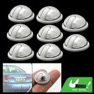 8 Piece Silvery Round Car Door Decorative Sticker Protect Guard