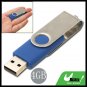 Swivel 4GB USB 2.0 Flash Memory Pen Stick Drive Blue and Silvery