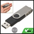 Swivel 8GB USB 2.0 Flash Memory Stick Pen Drive Black and Silvery
