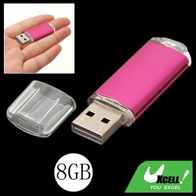 8GB Aluminum USB 2.0 Flash Drive Memory Stick Purple Pink