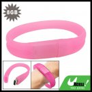 8GB Pink Bracelet Wrist Band USB Drive Flash Memory Stick