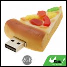 Cool-Look Pizza USB2.0 2GB Flash Memory Stick Drive