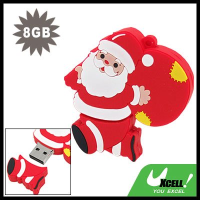 Santa Claus Carrying Bag 8GB USB 2.0 Flash Drive Memory Stick