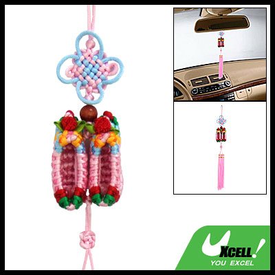 Big Chinese Knot Embroidery Oriental Ornament Shoes Pendant