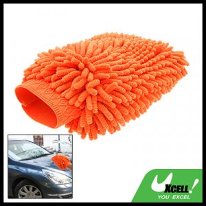 Orange Microfiber Car Washing Cleaning Glove Wash Mitt