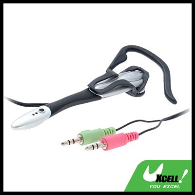 Multimedia Earphones Headphone Microphone with Ear Hook for PC MP3 MP4***