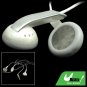 White Silvery Golden-plated Plug Headphone Earphone for PC MP3 MP4