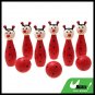 Kids Wooden Bowling Game Set Toy 6 Fox Pins 3 Balls