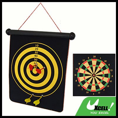 Funny Two-Sided Magnetic Dart Board Dartboard Darts Toy