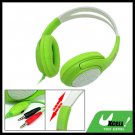 Volume Control Green PC Computer Stereo Headphone Headset with Microphone (O-5)