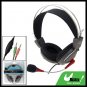 PC Computer Microphone Headset Headphone With Vol Control 3.5mm