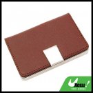 Brown Graceful Leather Business Card Holder Credit Card Case