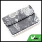 Fancy Free Design Business Card Case Holder - Grey & White Pattern