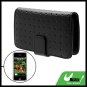 Black Punched Leather Case Pouch Wallet Business Card Holder for Apple iPhone 1st Generation