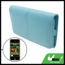 Cyan Leather Case Pouch Wallet Business Card Holder for iPod iPhone 1st Generation
