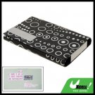 Graceful White Dots Design Black Slippery Surface Business Card Case Holder